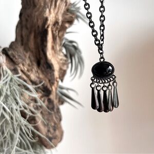 Black Obsidian Pendent Necklace